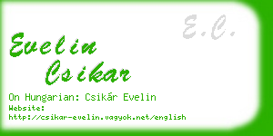 evelin csikar business card